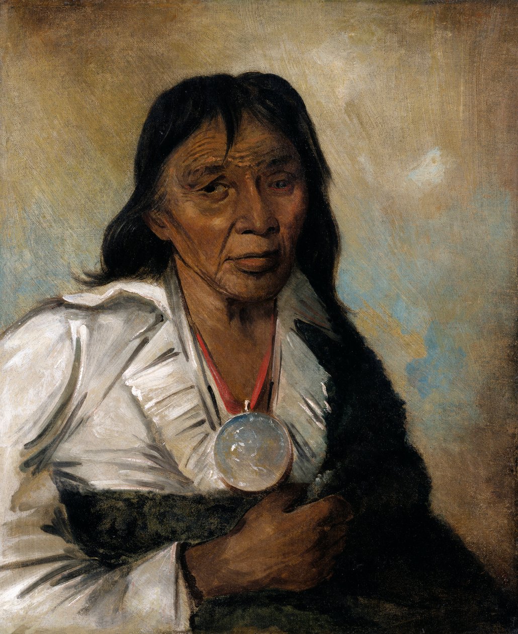 Shin-gós-se-moon, Big Sail, a Chief, 1836. by George Catlin