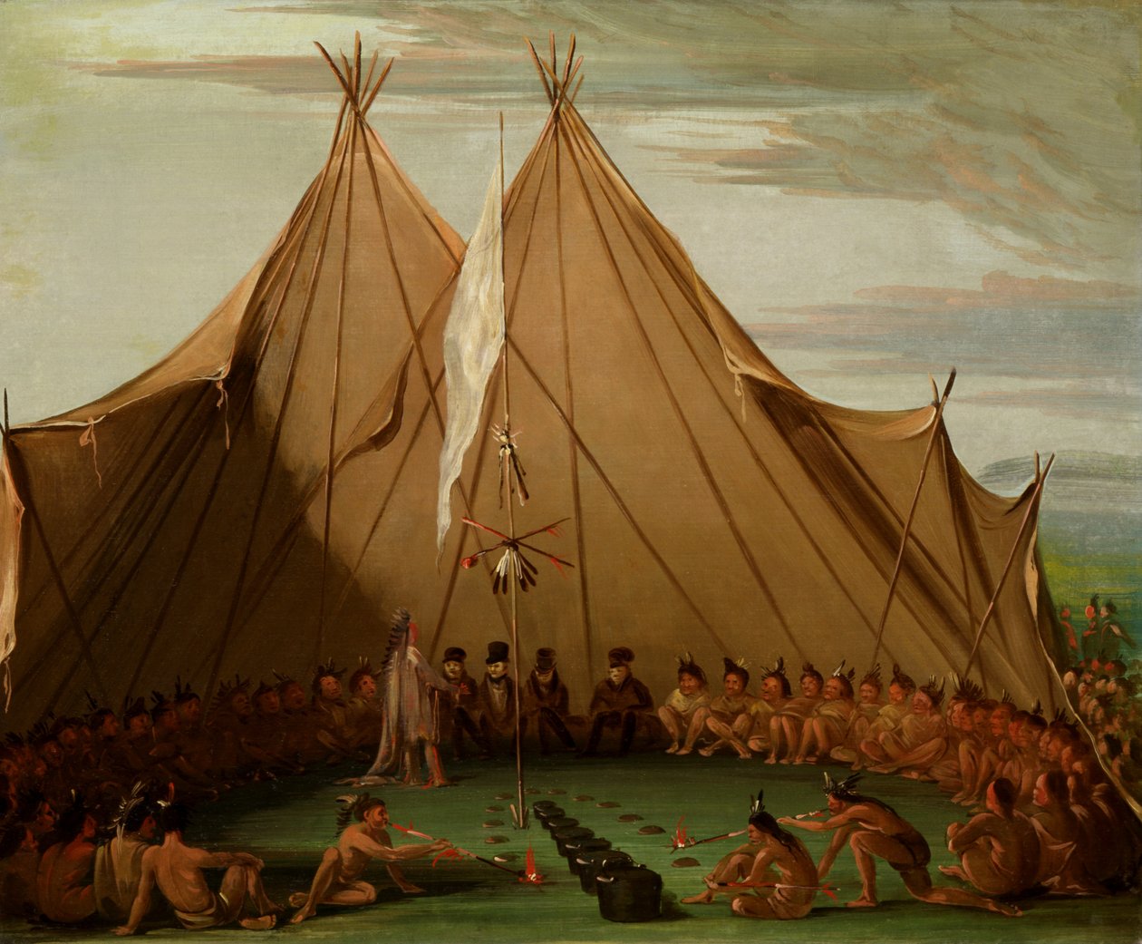 Sioux Köpek Bayramı, 1832-1837. by George Catlin