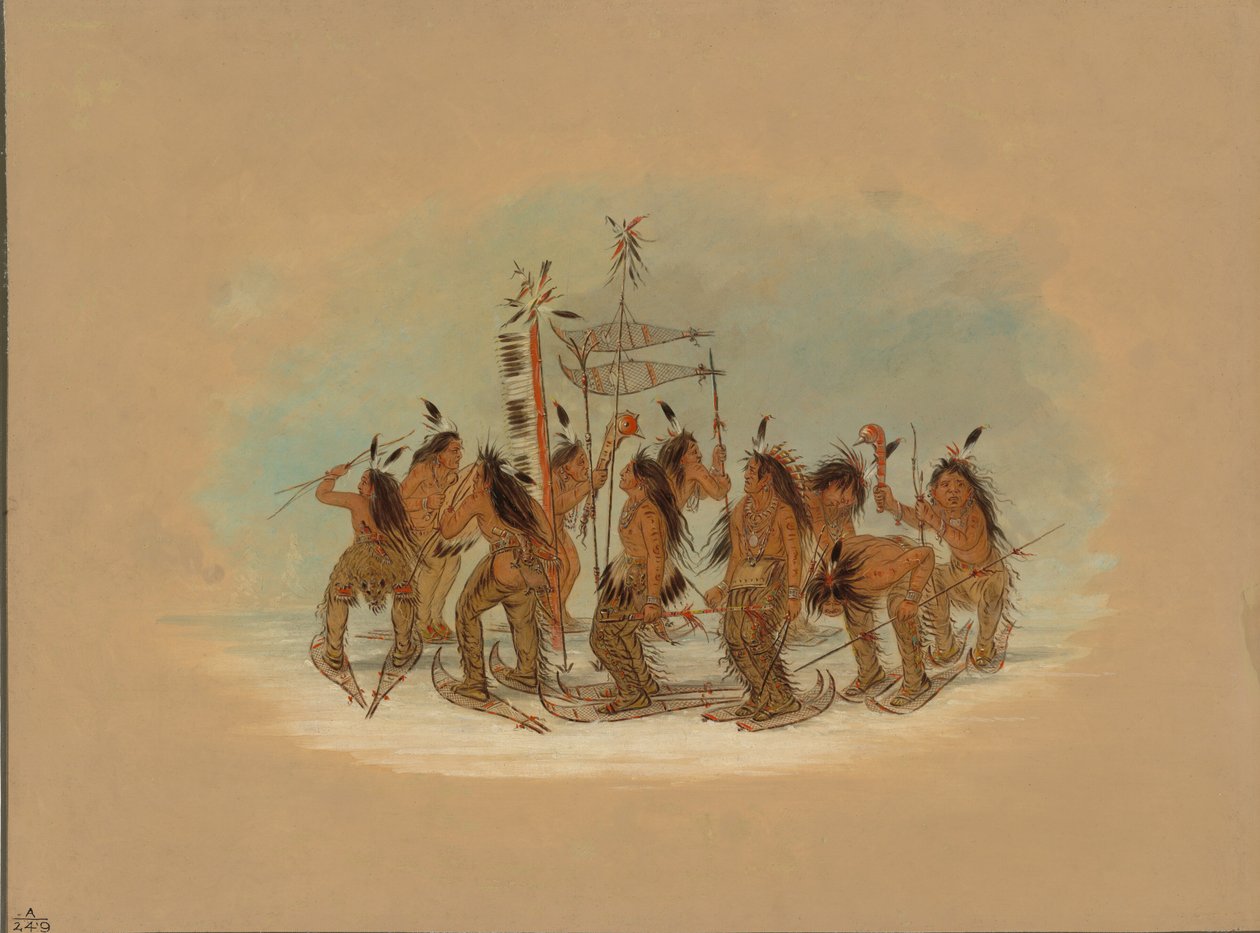 Kar Ayakkabısı Dansı - Ojibbeway, 18611869. by George Catlin