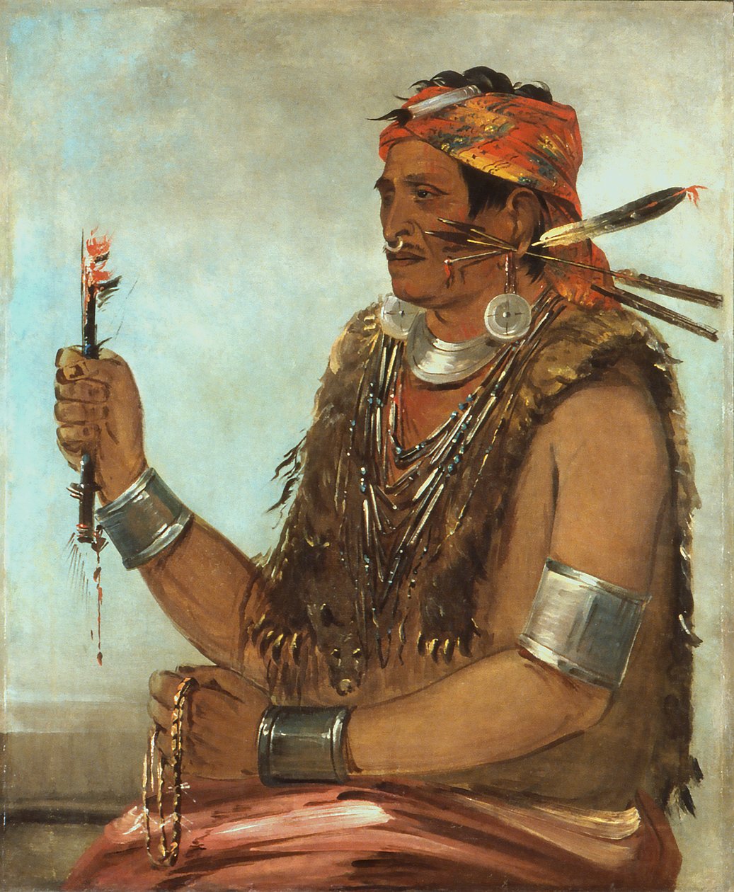 On-squat-a-way, The Open Door, Tecumseh'in Kardeşi Peygamber Olarak Bilinir by George Catlin