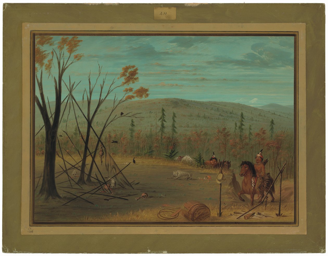 Cheyenne Kardeşler Sonbahar Avlarından Dönüyorlar by George Catlin