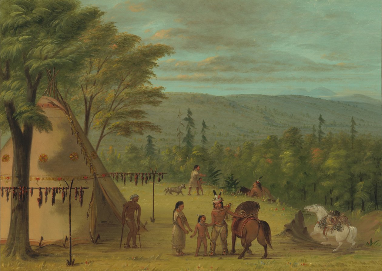 Cheyenne Kardeşler Sonbahar Avına Başlarken, 18611869. by George Catlin