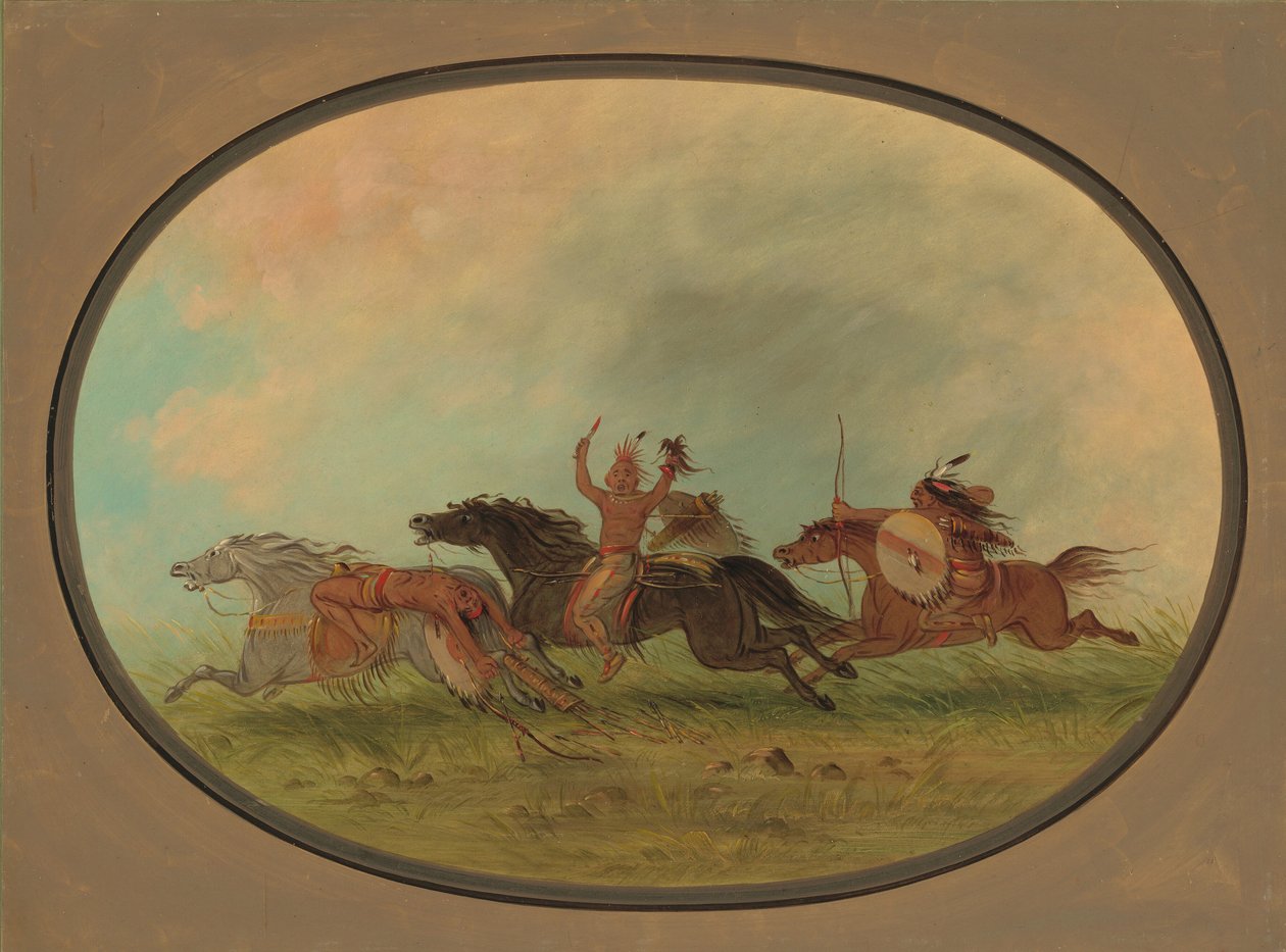 Scalper Scalped - Pawnees ve Cheyennes, 18611869. by George Catlin