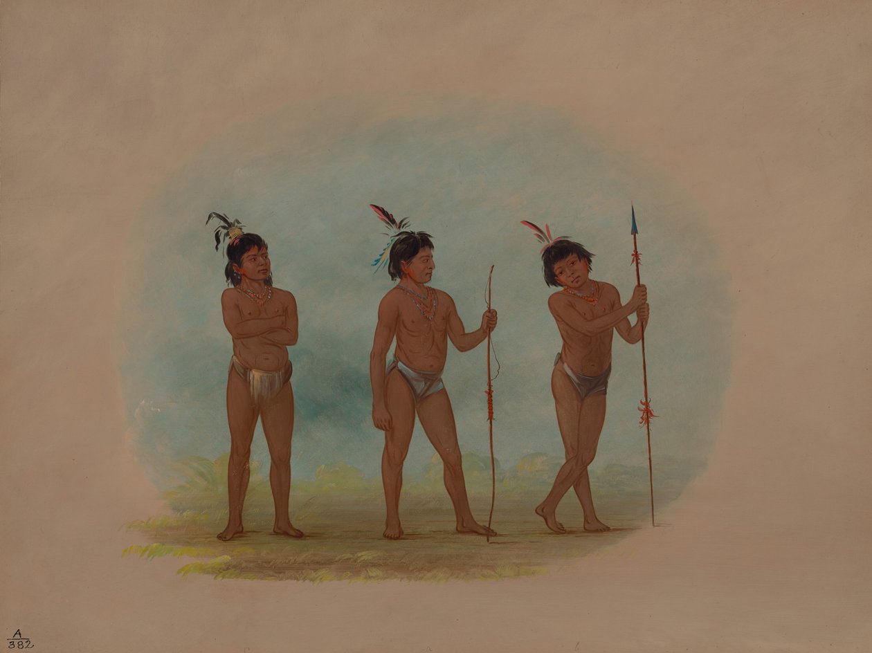 Üç Auca Çocuk, 18541869. by George Catlin