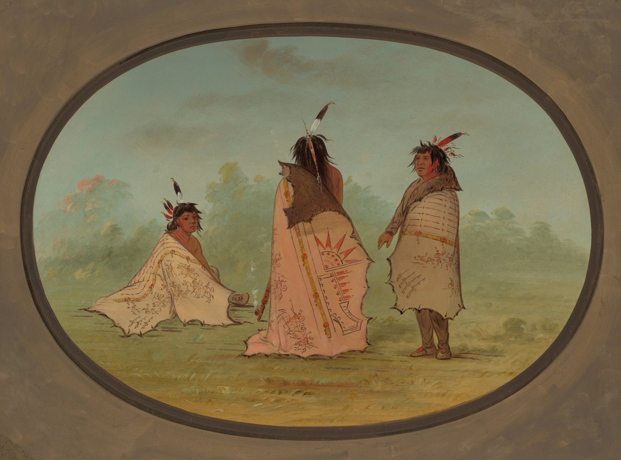Üç Kara Ayaklı Adam, 18551869. by George Catlin