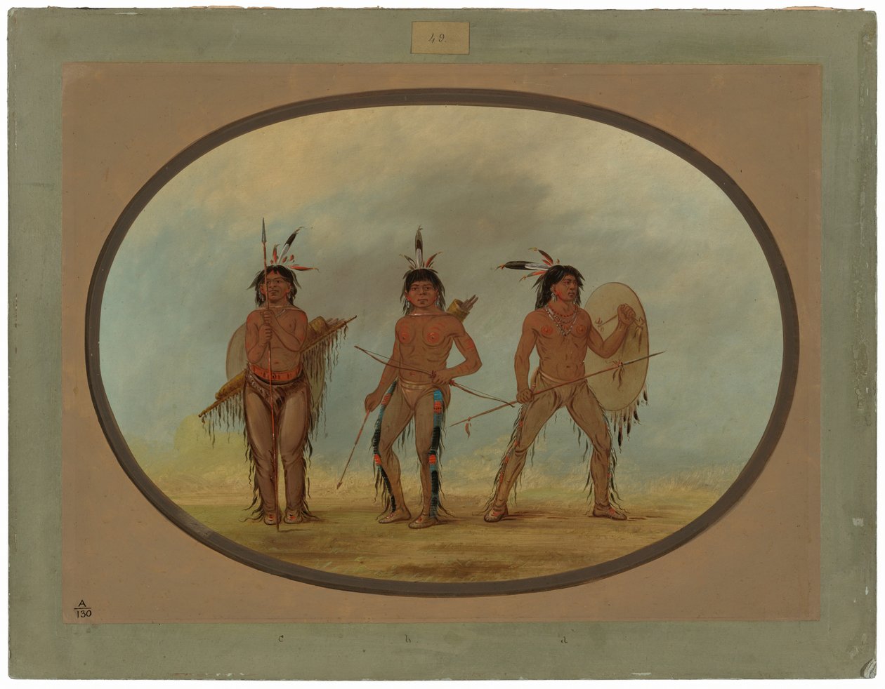 Üç Cheyenne Savaşçısı by George Catlin