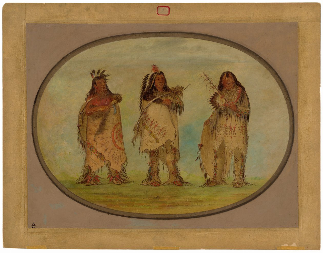 Siyu Kabilesinin Üç Seçkin Savaşçısı by George Catlin