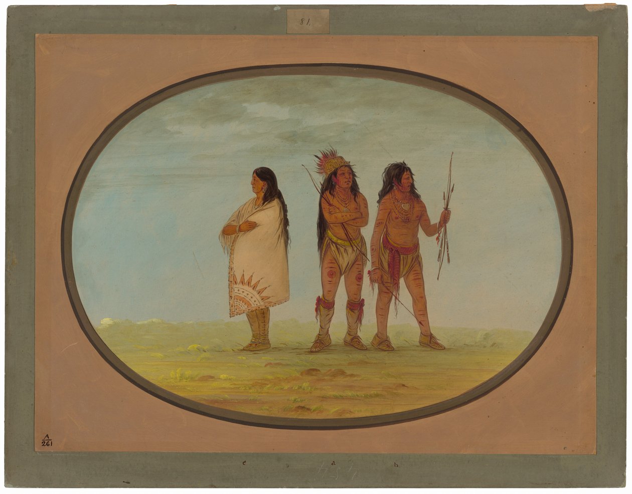 Üç Navaho Kızılderilileri by George Catlin