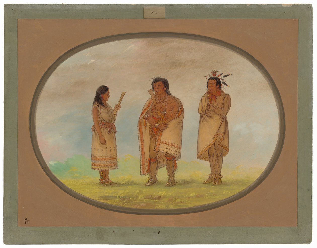 Üç Potawatomi Kızılderilileri by George Catlin