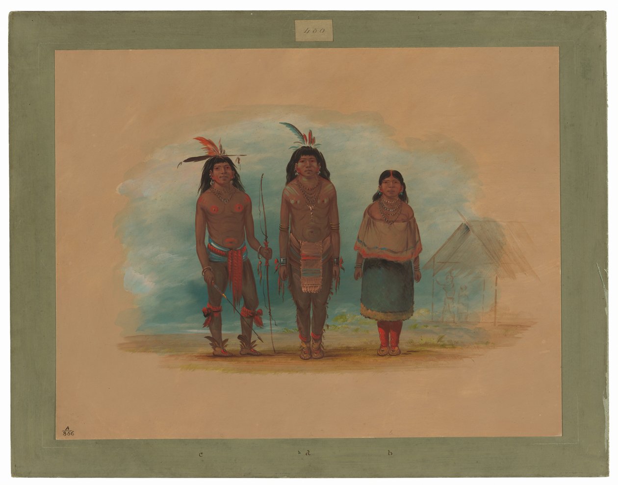 Üç Taruma Kızılderili by George Catlin