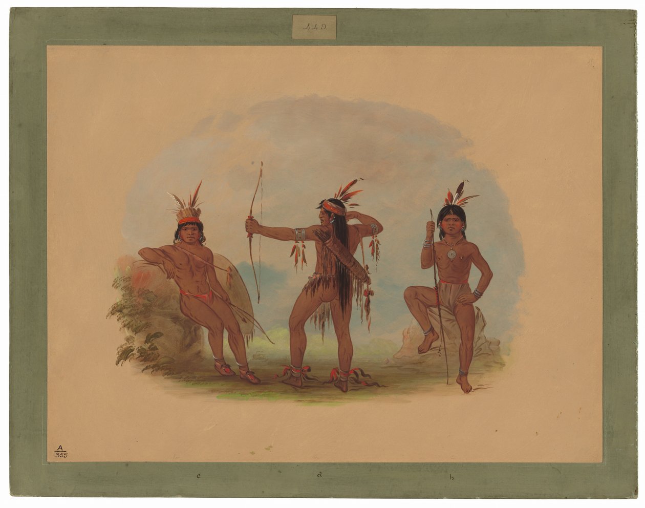 Üç Woyaway Kızılderilileri by George Catlin