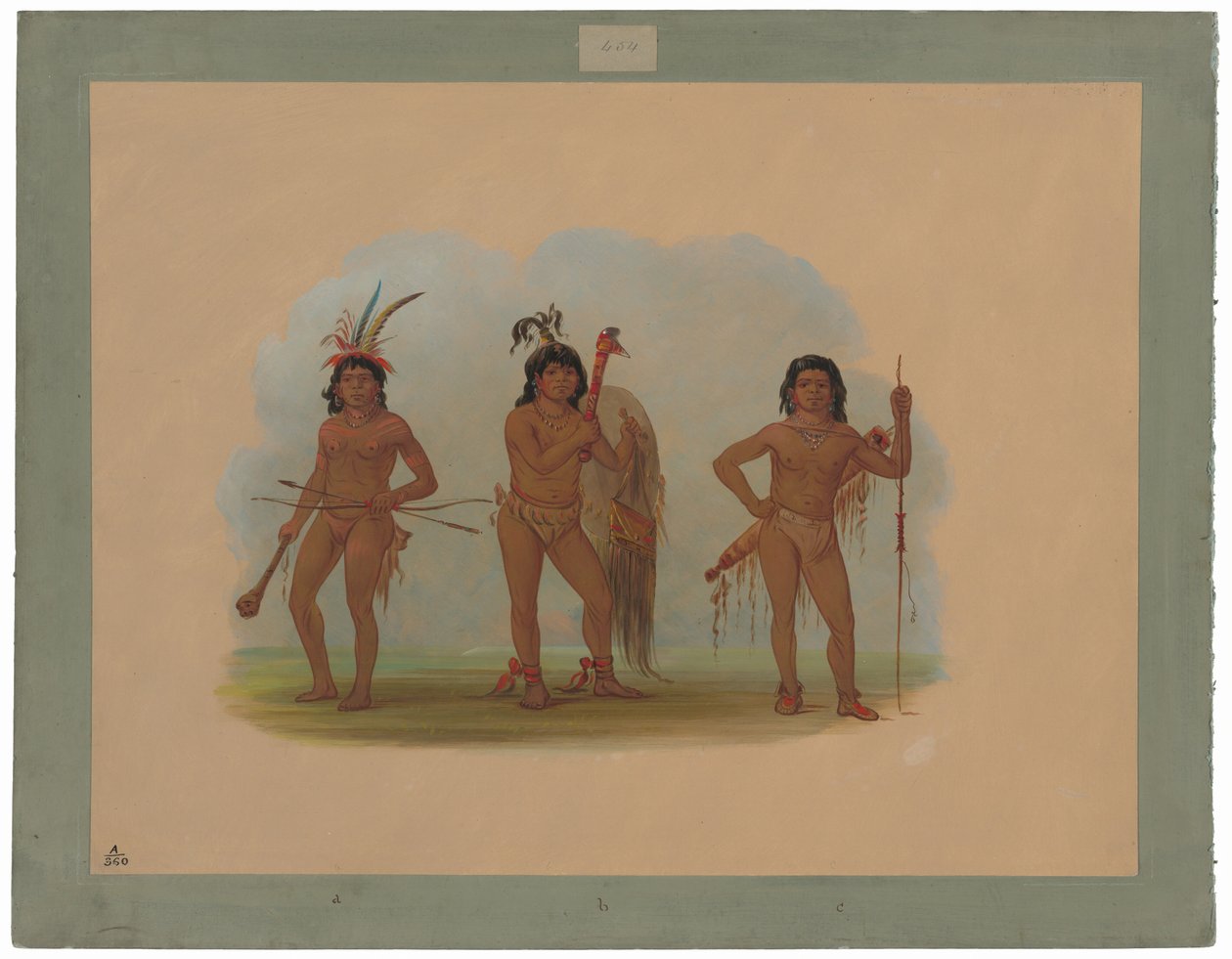 Üç Zurumati Kızılderilileri by George Catlin