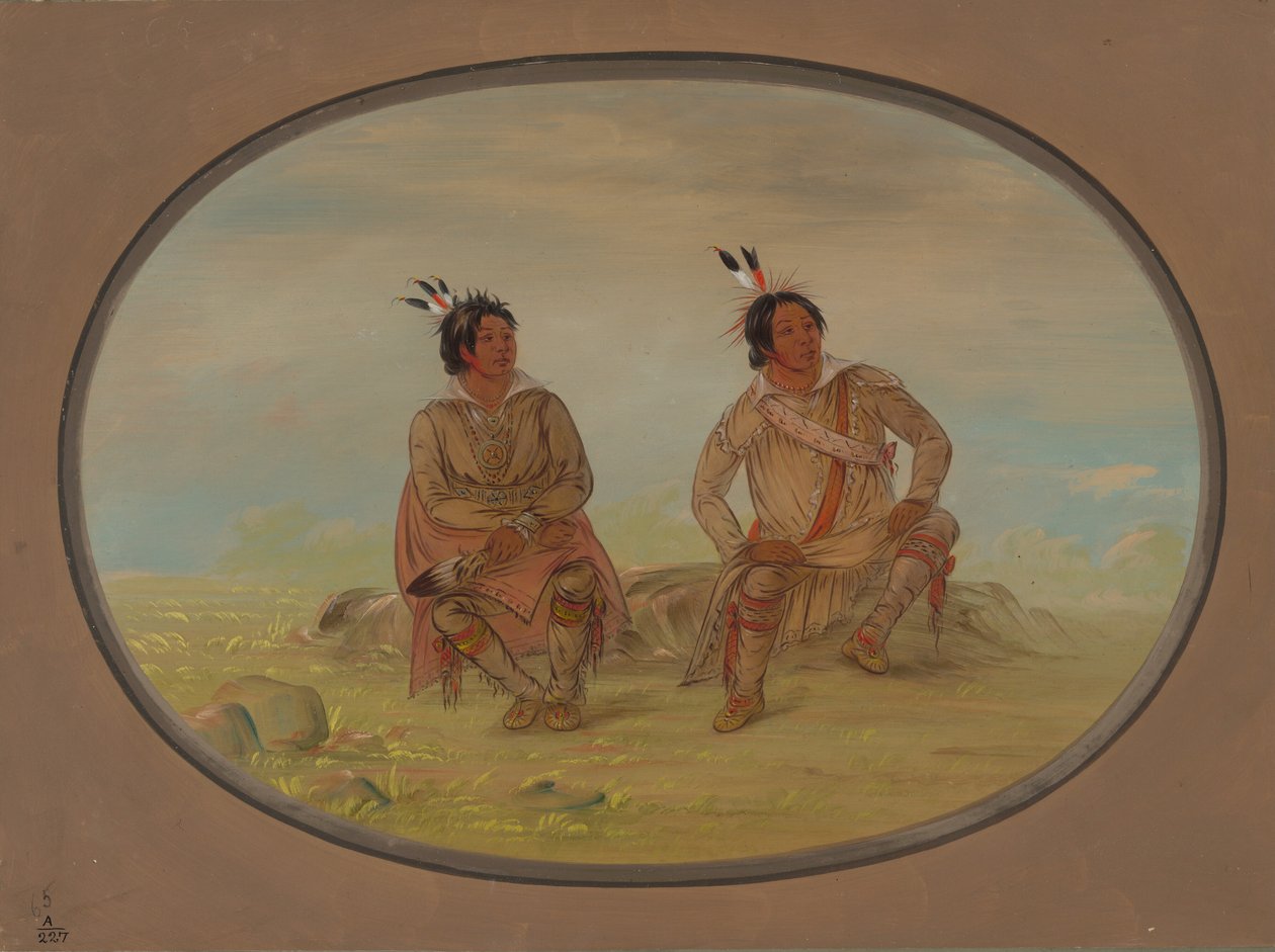 İki Choctaw Kızılderilisi, 18611869. by George Catlin