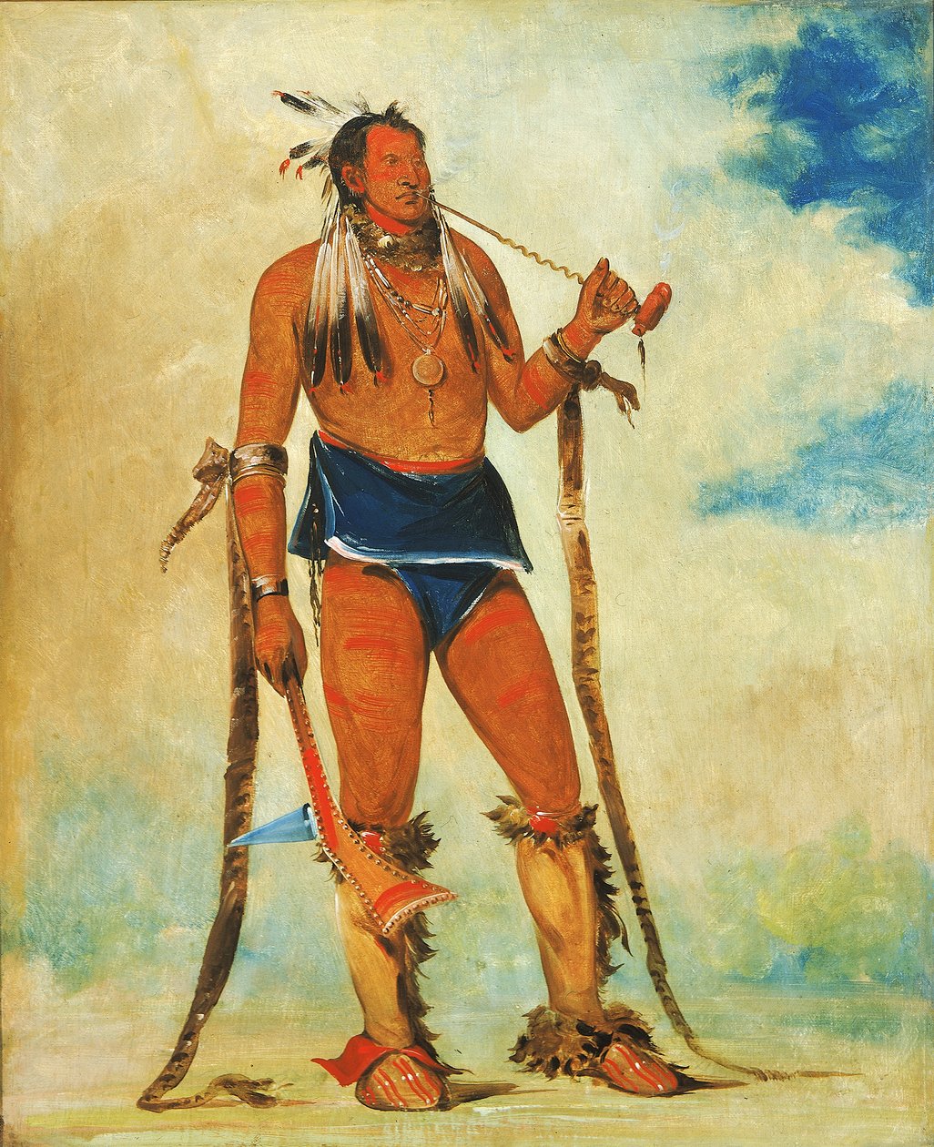 Wah-chee-háhs-ka, Her Şeyi Kapıdan Çıkaran Adam, 1835. by George Catlin