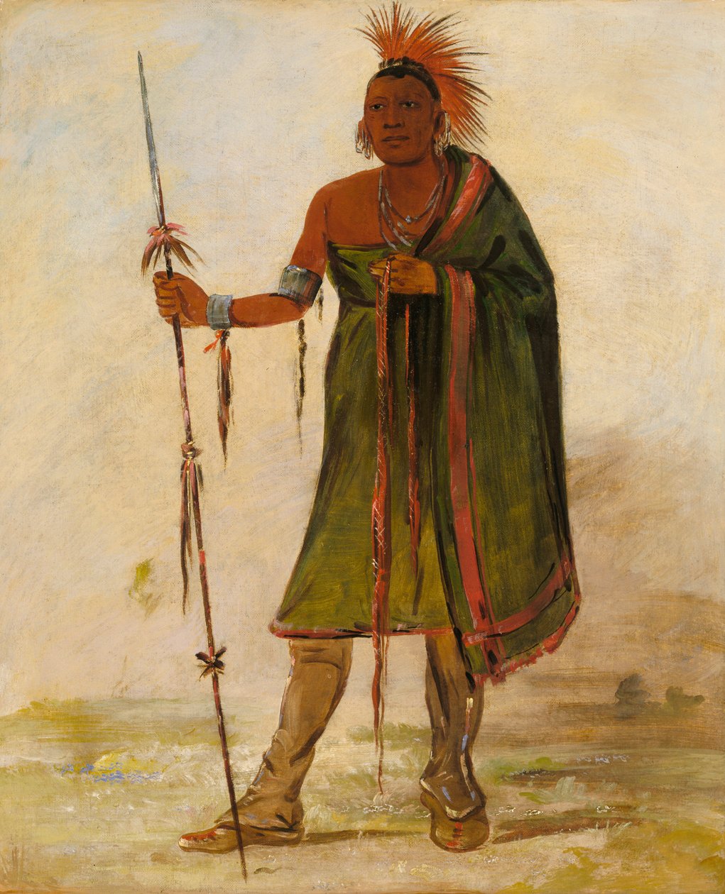 Wash-ím-pe-shee, Madman, Seçkin Bir Savaşçı, 1834. by George Catlin