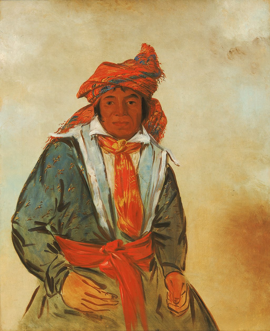 Wat-ál-le-go, Cesur, 1834. by George Catlin