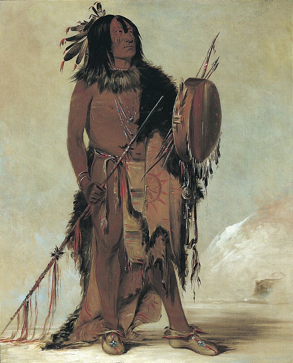 Wún-nes-tou, Beyaz Bufalo, Yaşlı Bir Tıp Adamı, 1832. by George Catlin