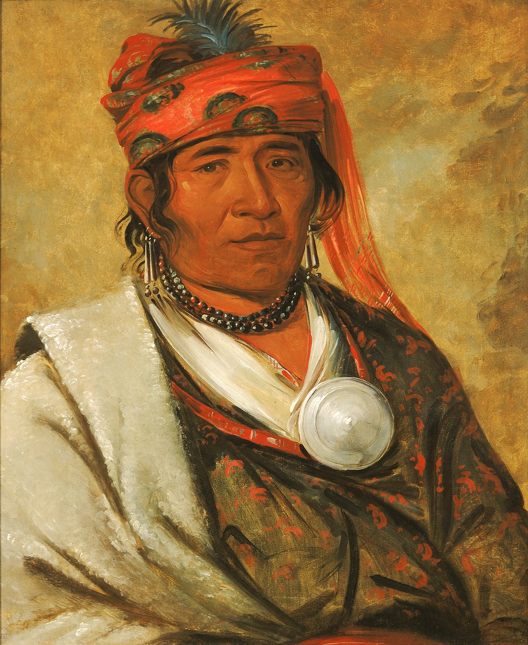 Ye-hów-lo-gee, Bulut, Şef, 1838. by George Catlin