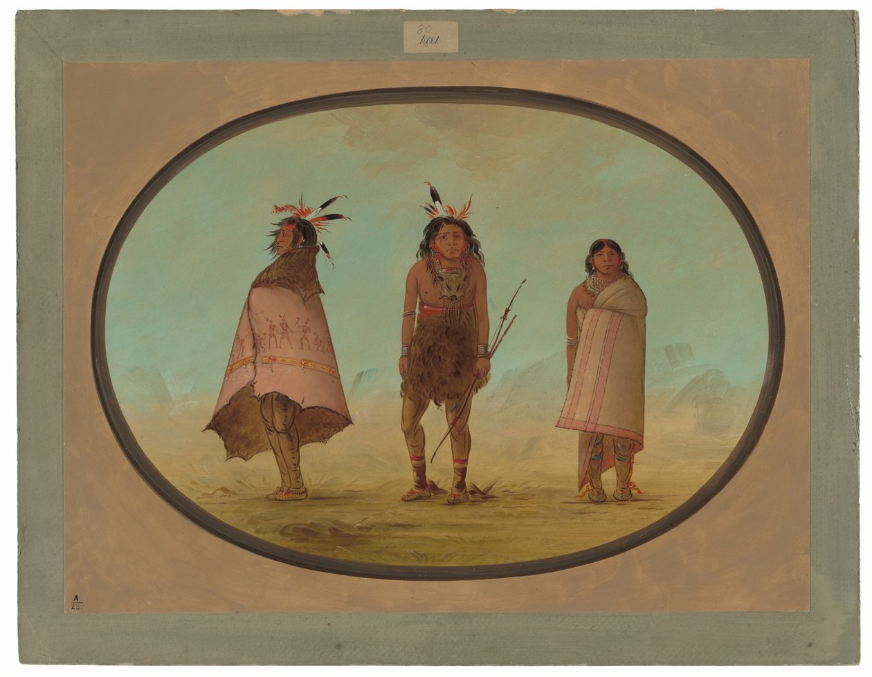 Yntah Tıp Adamı, Bir Savaşçı ve Bir Kadın by George Catlin