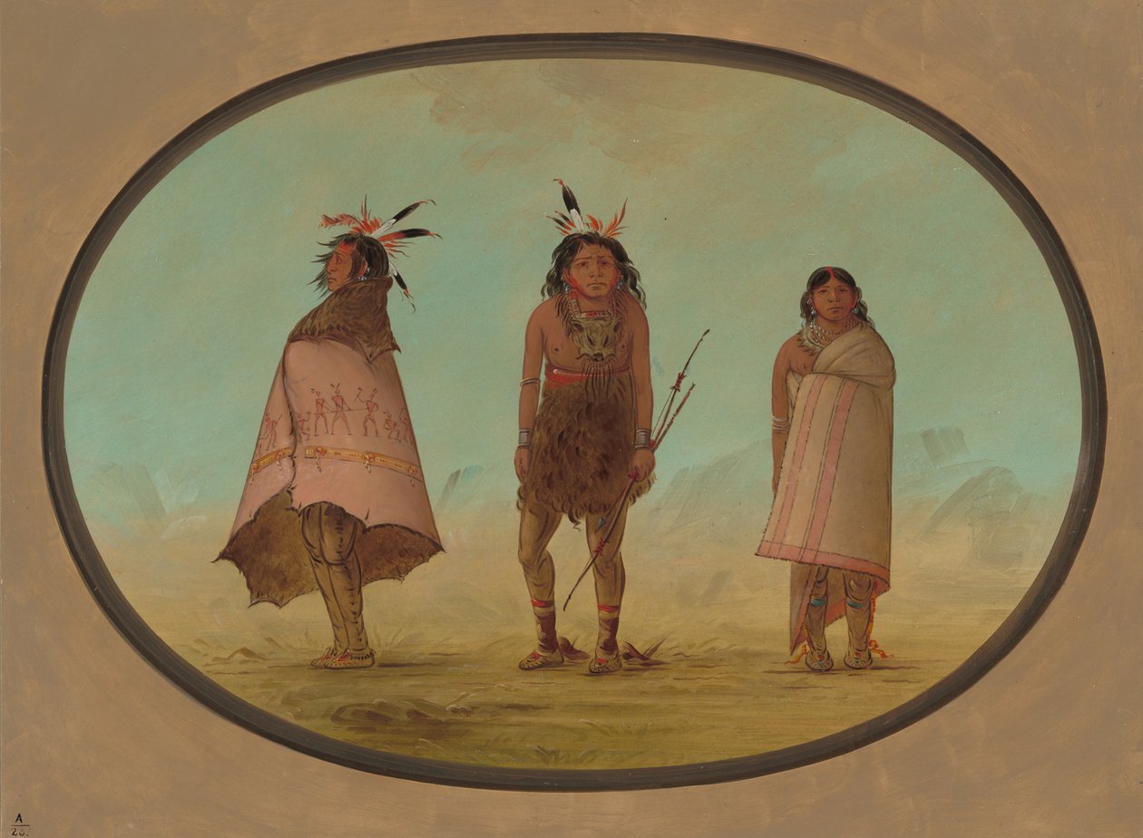 Yntah Tıp Adamı, Bir Savaşçı ve Bir Kadın, 18551869. by George Catlin