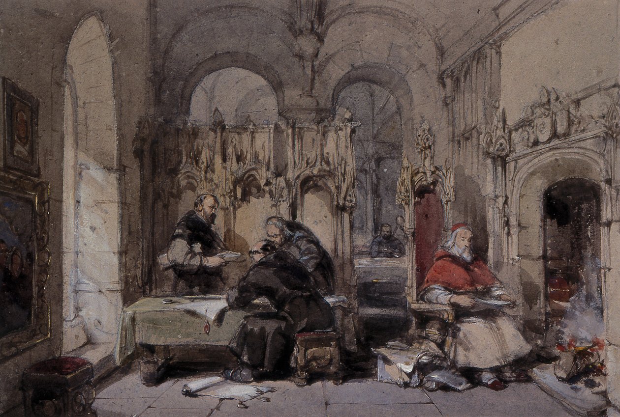 Rahipler Kütüphanesi by George Cattermole