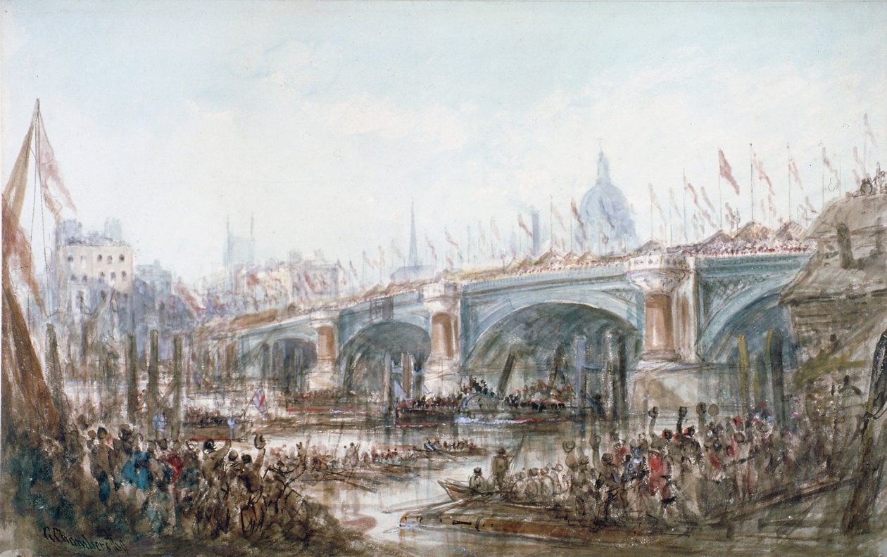 Blackfriars Köprüsü'nün açılışı, Londra, 1869 by George Chambers