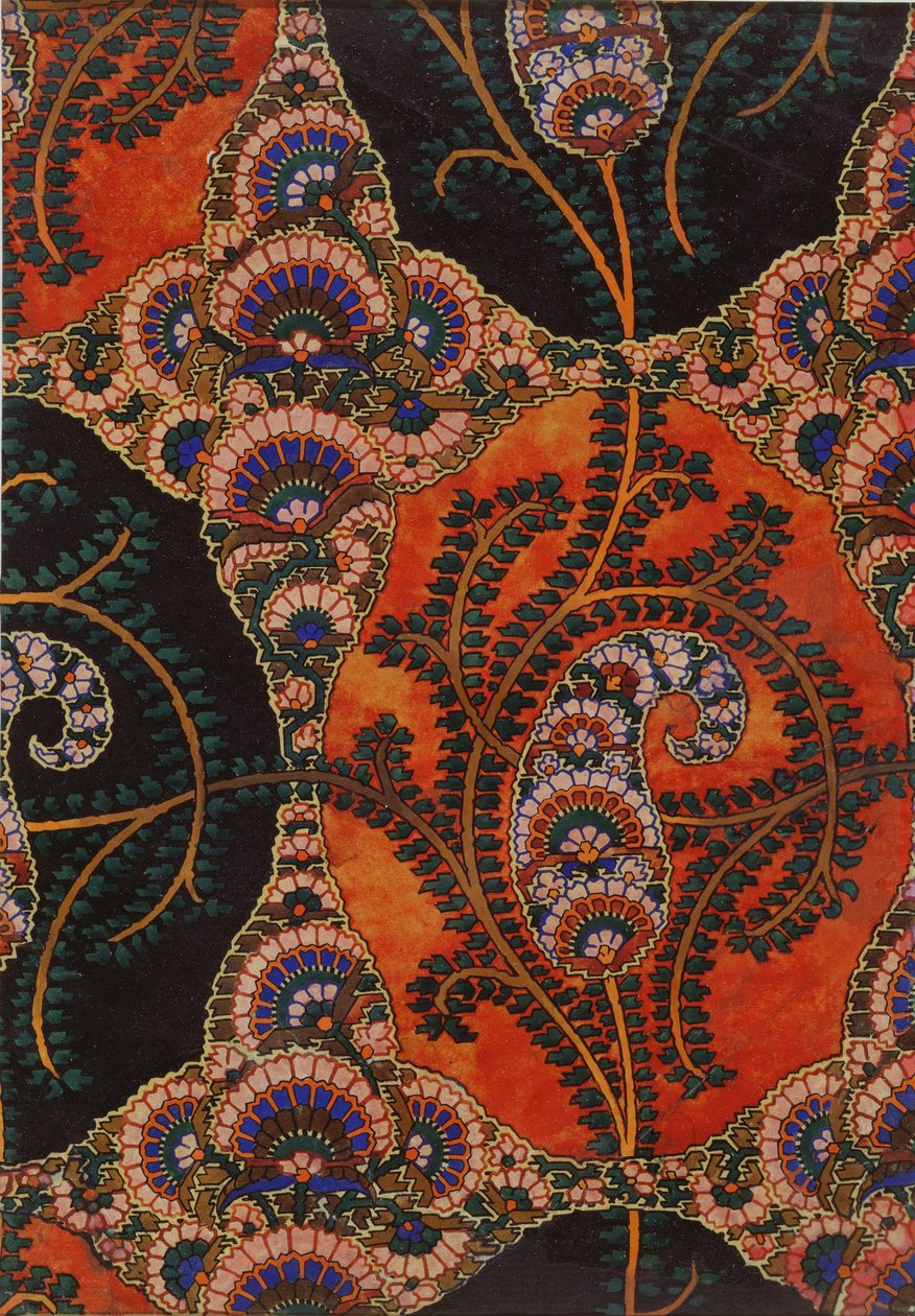 Paisley Şal Kumaş Tasarımı, c.1871 by George Charles Haite