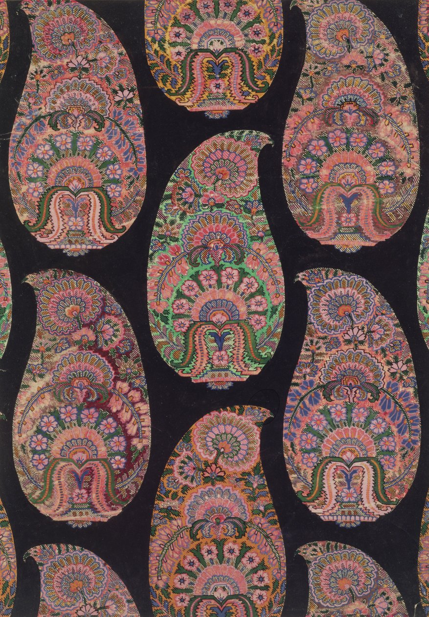 Paisley Şal Kumaş Tasarımı, c.1871 by George Charles Haite