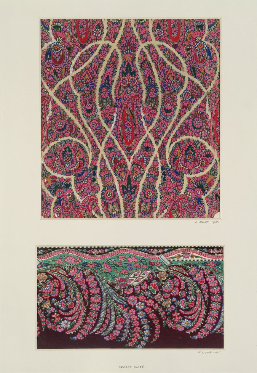 Paisley Şal Kumaş Tasarımları, c.1871 by George Charles Haite
