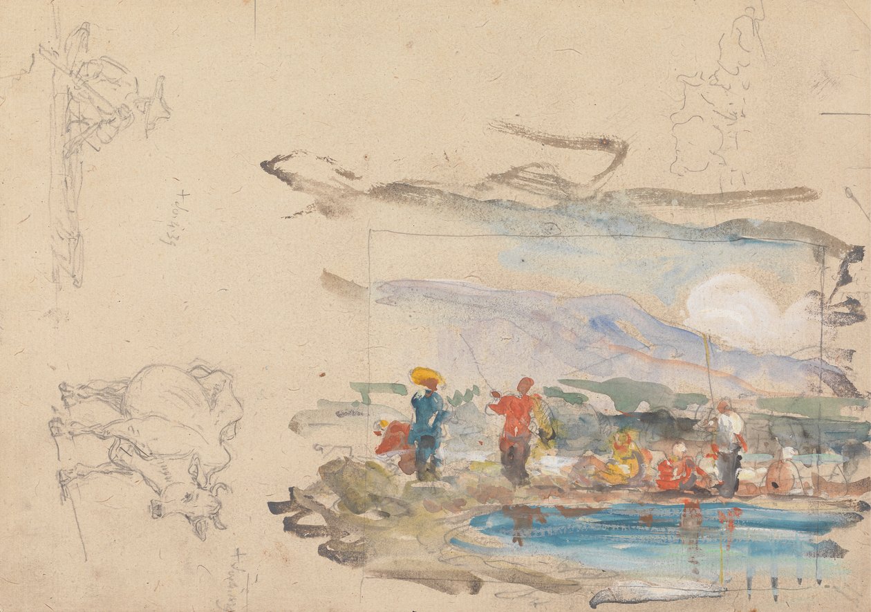 Rakamlarla Bir Havuz by George Chinnery