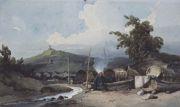 Tekne Konutları, Makao, Çin by George Chinnery