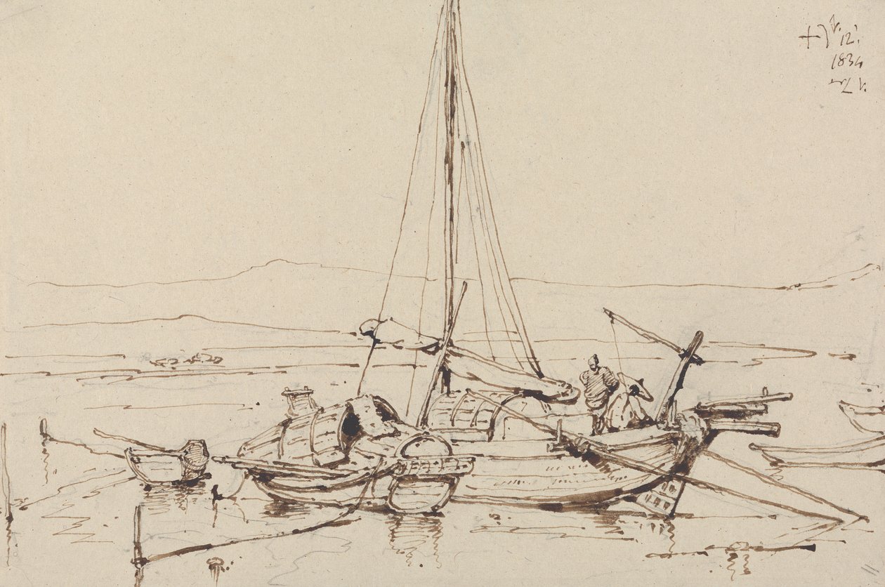 Çin Tekneleri, 1834 by George Chinnery