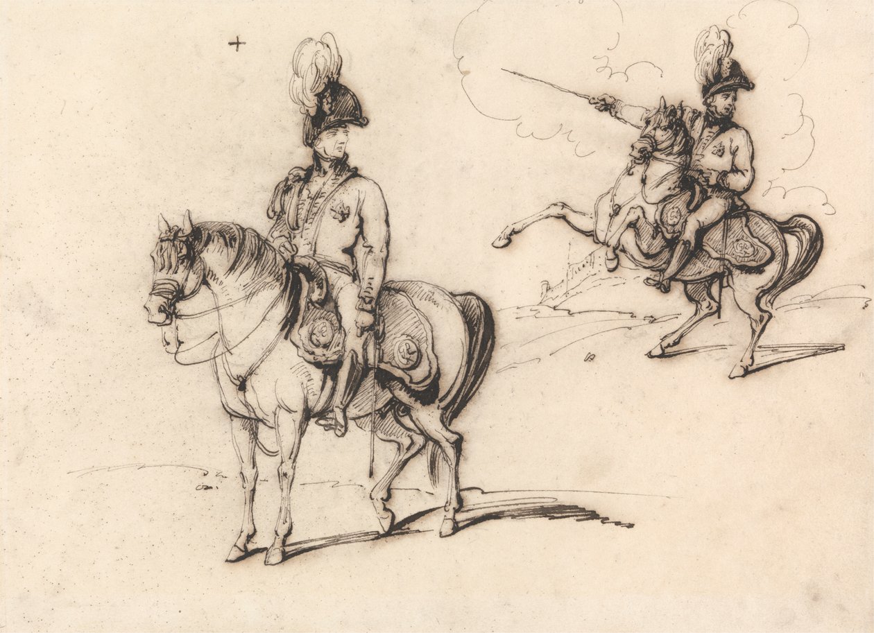 Bir İngiliz Subayının Binicilik Çalışmaları by George Chinnery