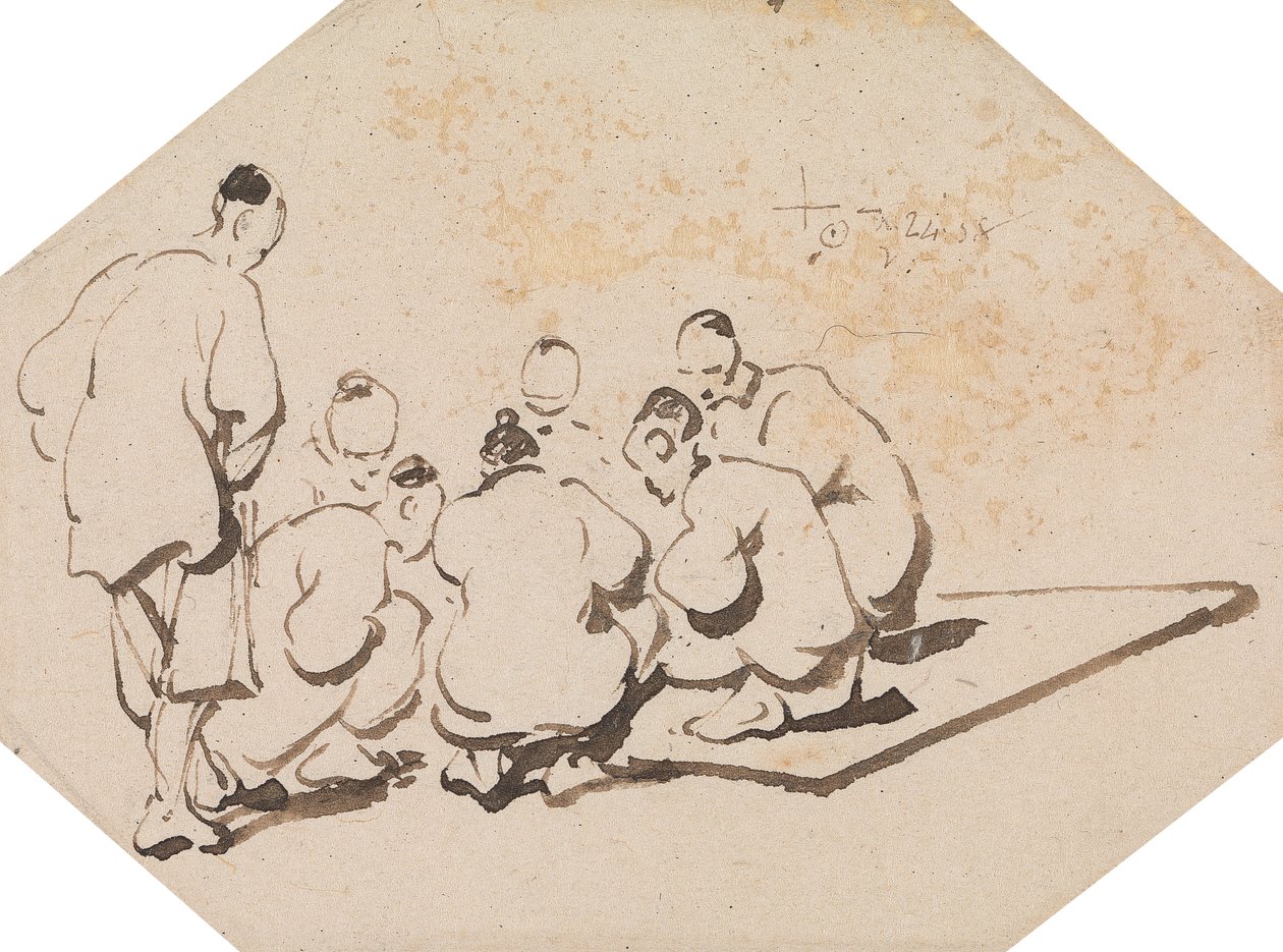 Kumar Oynayan Yedi Adam Grubu by George Chinnery