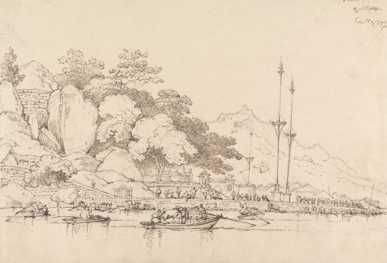 Lap House, İç Liman, Makao by George Chinnery