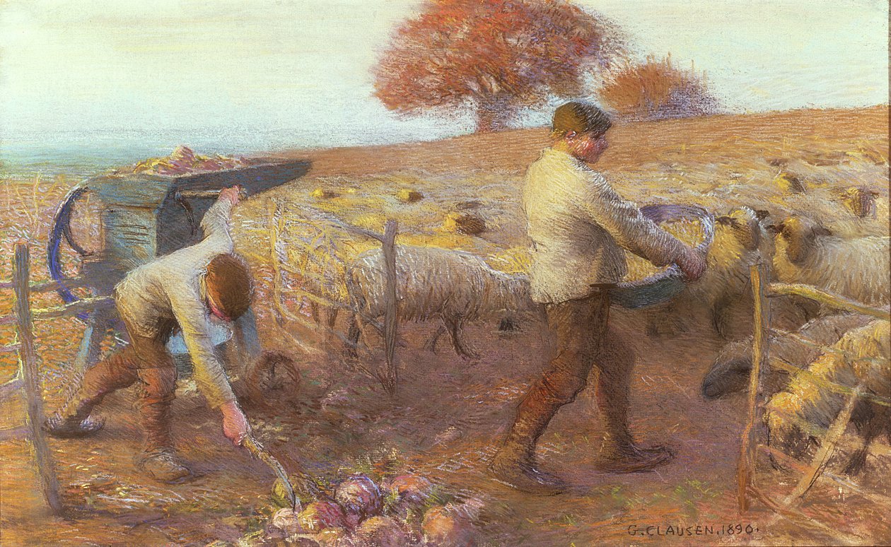 Akşam Bir Koyun Ağı by George Clausen