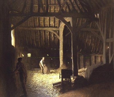 Çalışan Çocuklarla Ahır İçi by George Clausen