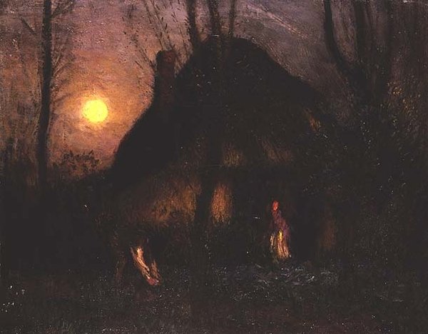 Ay Işığında Kır Evi by George Clausen
