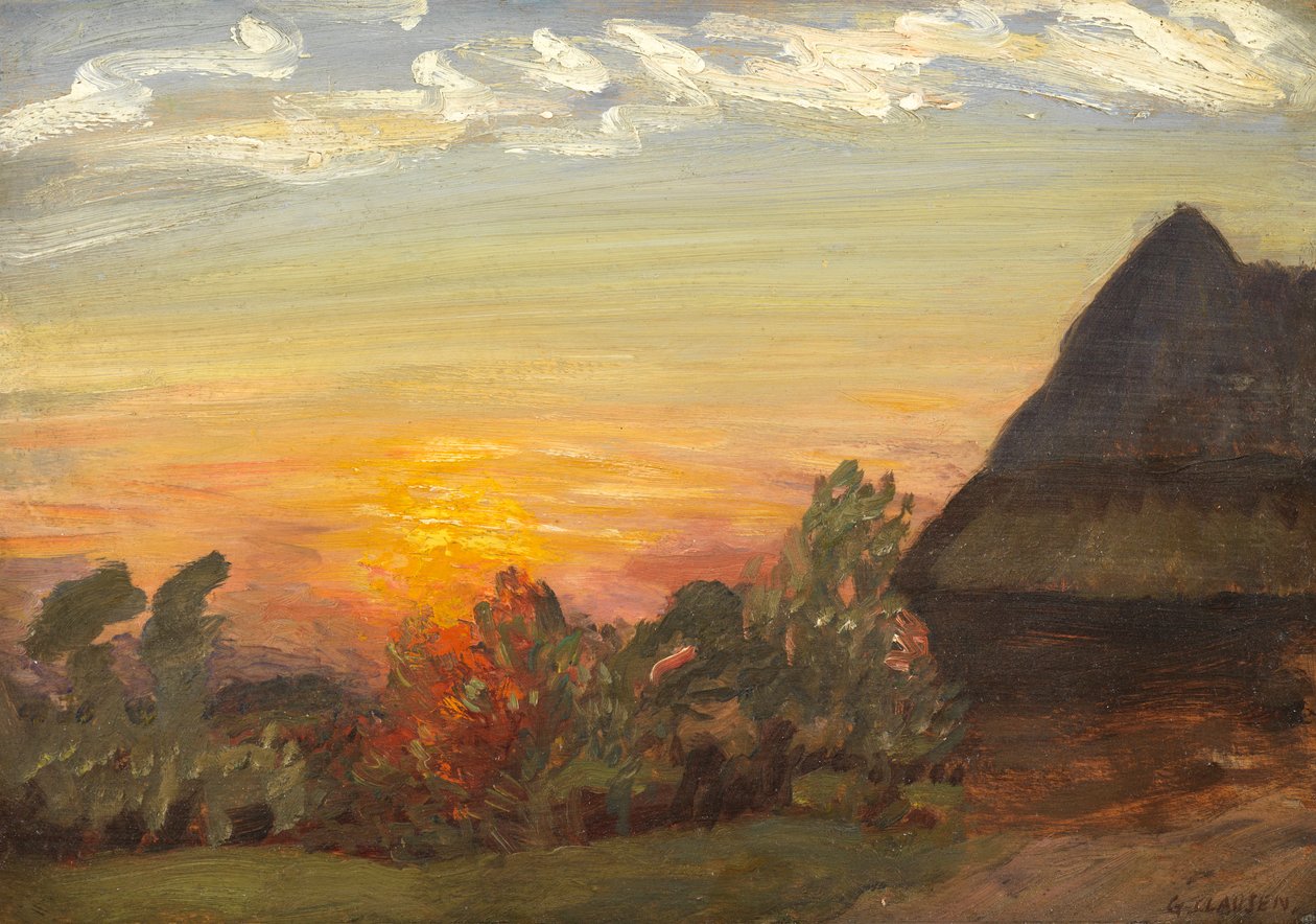 Duton Tepesi Gün Batımı, 1938 by George Clausen