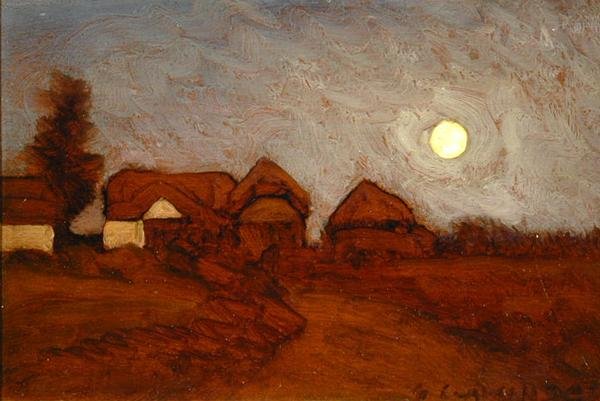 Moonlight tarafından çiftlik by George Clausen