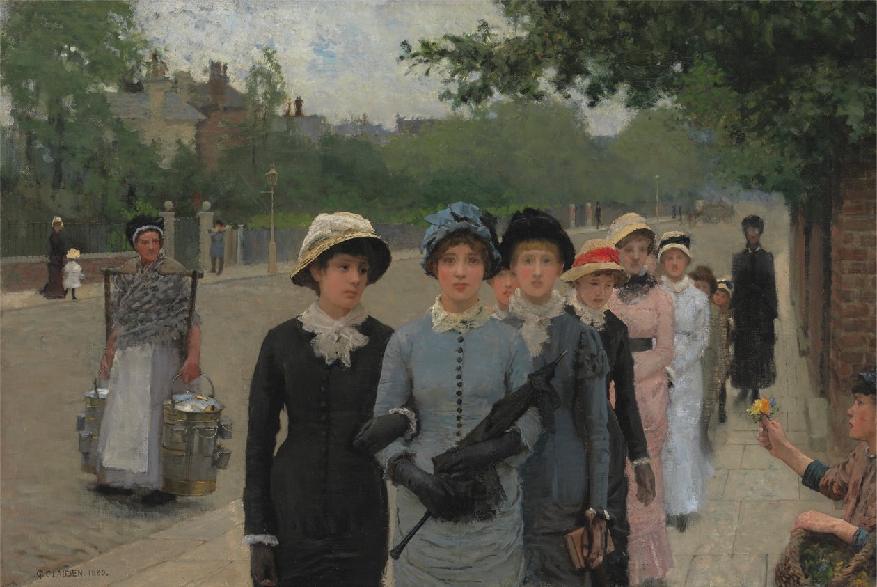 kız öğrenciler by George Clausen