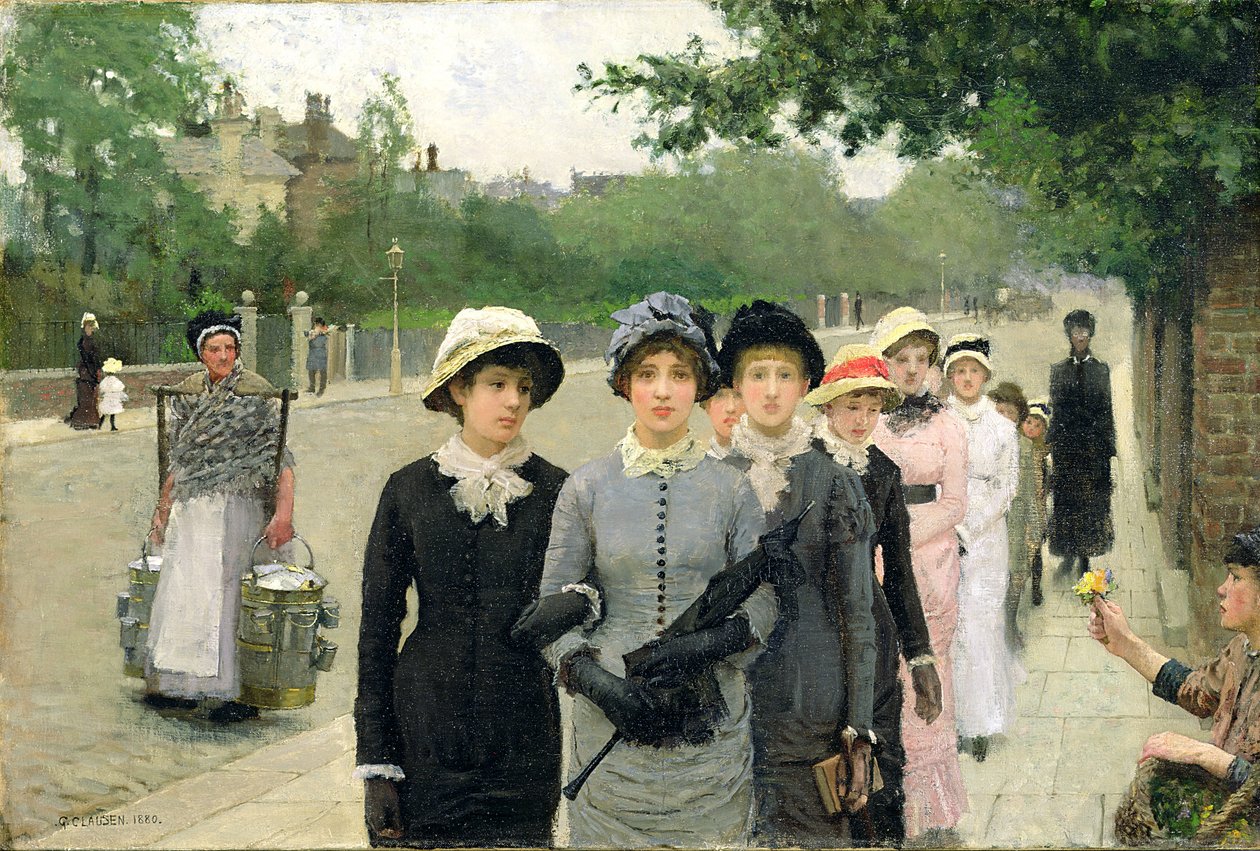 Kız öğrenciler, 1880 by George Clausen