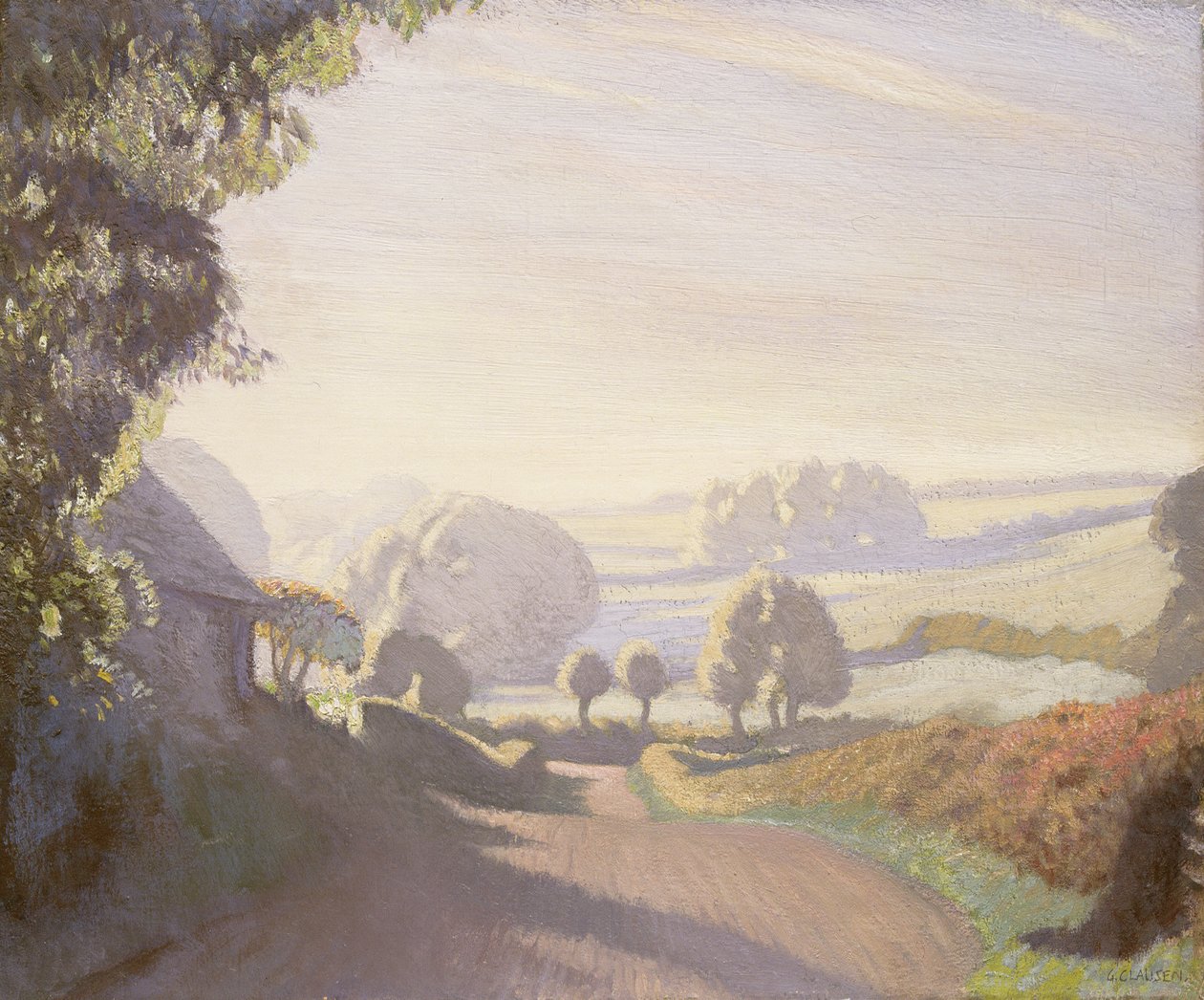 Eylül Sabahı, Tarlalar by George Clausen