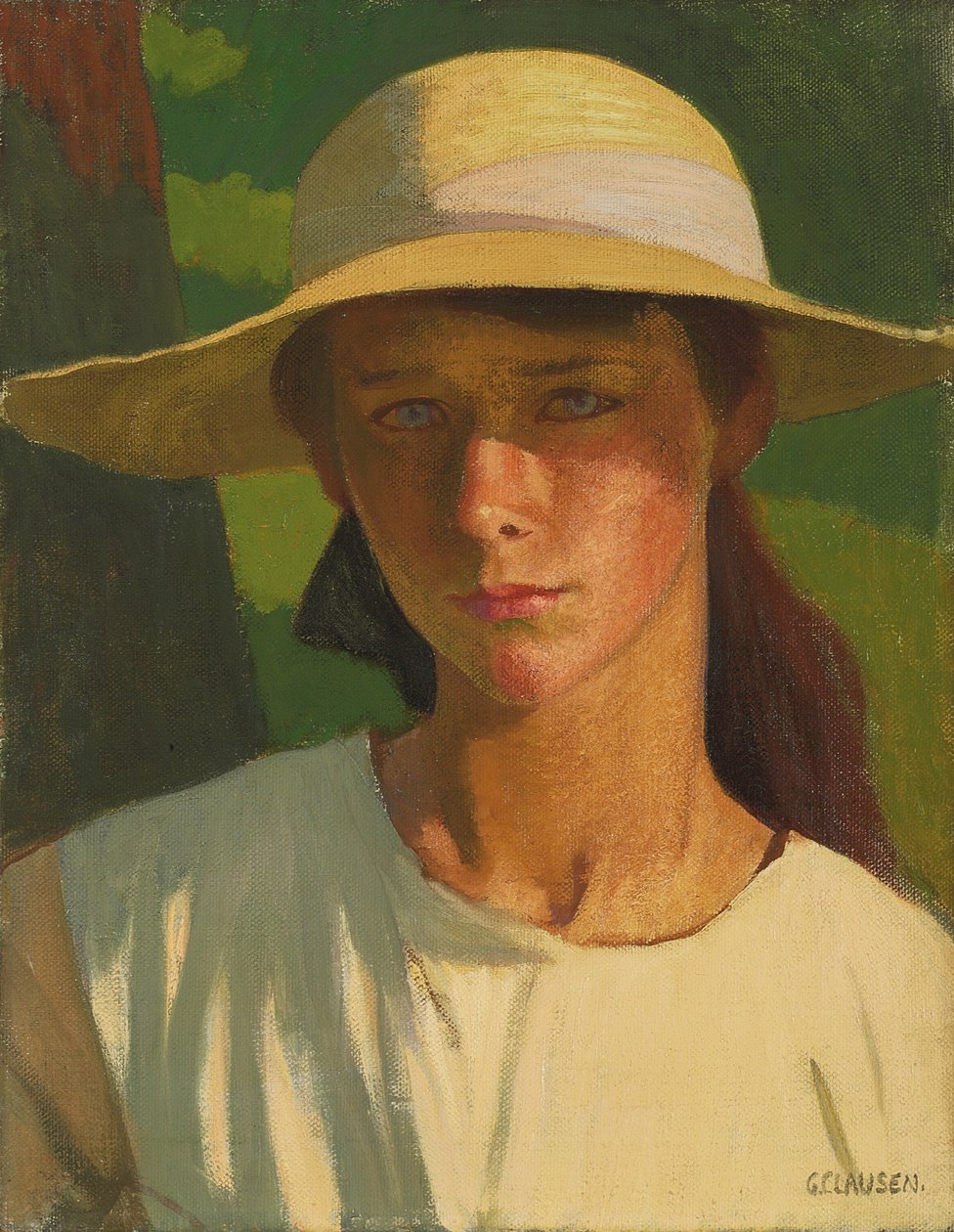 Nut Brown Maid (tuval üzerine yağlı boya) by George Clausen