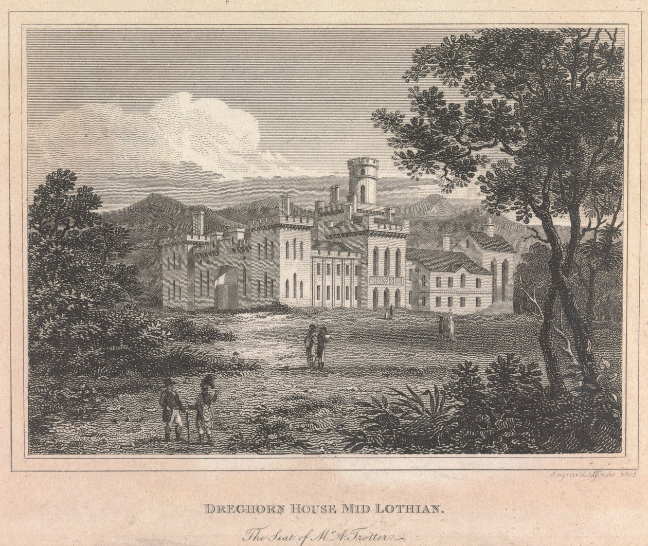 Drechon Evi Orta Lothian; sayfa 90 (Birinci Cilt) by George Cooke