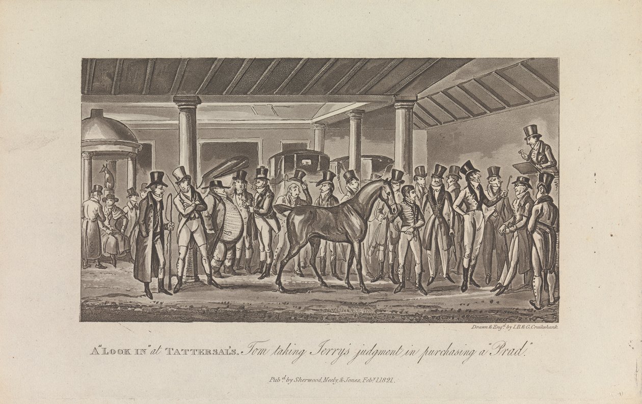 Tattersal's'a bir 'Bakın' by George Cruikshank