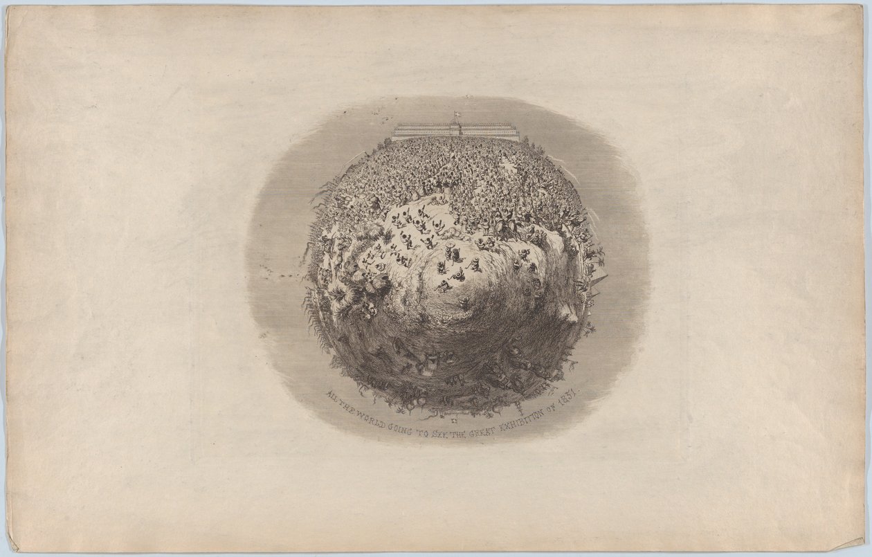 Tüm Dünya 1851, 1851., 1851 Büyük Sergisini Görecek. by George Cruikshank