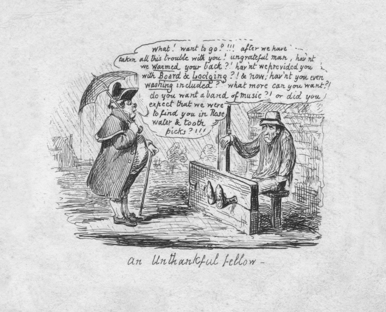 Nankör Bir Arkadaş, 1829 by George Cruikshank