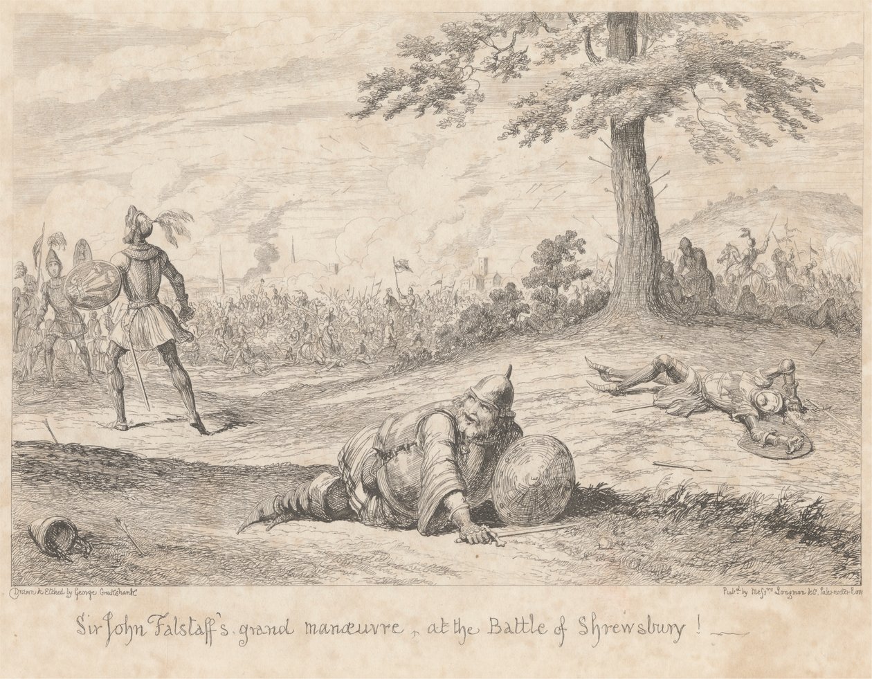 Alanın Başka Bir Parçası: 'Henry IV Kısım I,' Perde V, Sahne IV by George Cruikshank