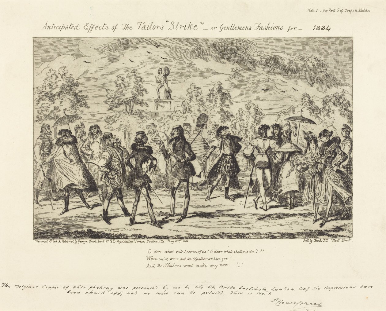 Terzilerin "Grev"inin Beklenen Etkileri by George Cruikshank